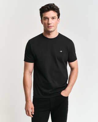 Gant Klassisk t-skjorte i regular-fit BLACK 4XL Gant Klassisk t-skjorte i regular-fit BLACK 4XL