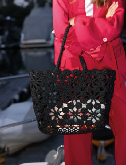 Ceannis Daffodil Crochet Basket Black - Black - ONE SIZE Ceannis Daffodil Crochet Basket Black - Black - ONE SIZE