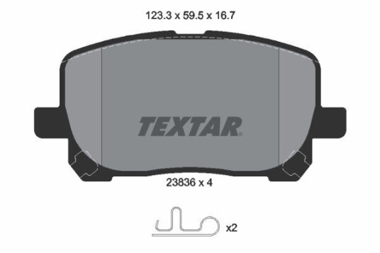 Bremseklosser TEXTAR 2383601 Bremseklosser TEXTAR 2383601