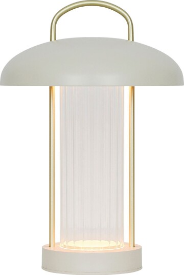 Nordlux Bordlampe Mirano bærbar Beige Oppladbare lamper