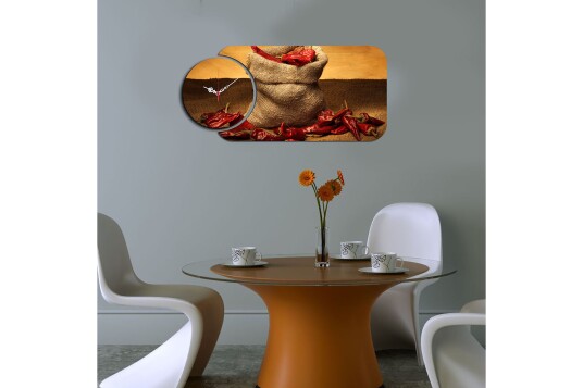 Decorative MDF Clock 2 Pieces 68x32