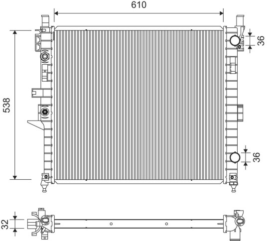 VALEO 701411 Radiator motorkjøling