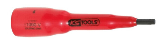 Ks Tools 117.3894, Stikkontakt, 1 Hoder, Kromvanadiumstål, Din 3120, Iso 1174, Iec 60900, 90 G