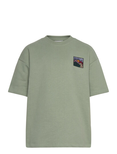 The New Tnrowan Os S_S Sweat Tee   Khaki green   146/152