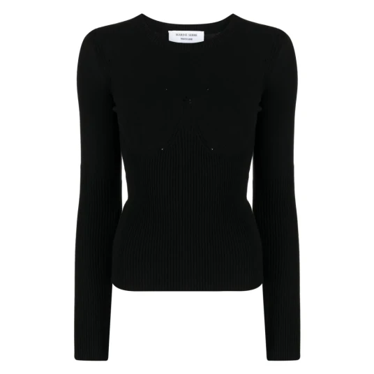Marine Serre Dame Strikkevarer Svart L Marine Serre Dame Strikkevarer Svart L