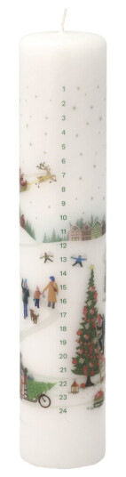 Pillivuyt Vinter kalenderlys 5x25 cm