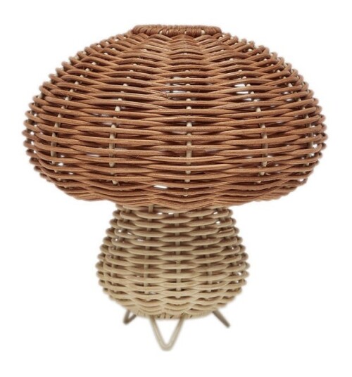 OYOY Mushroom Rattan Nattlampe Nature