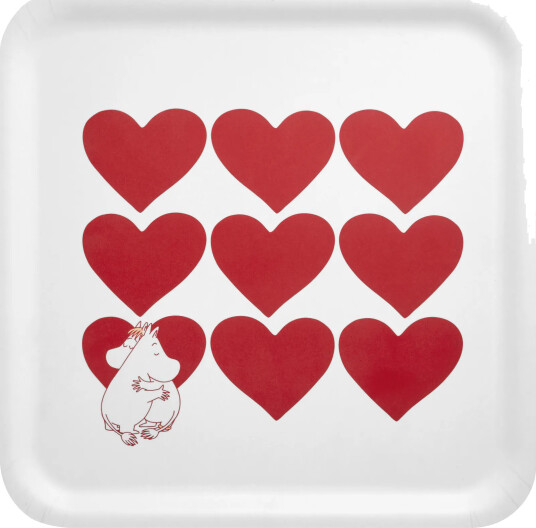 Muurla Moomin brett 33x33 cm Heart