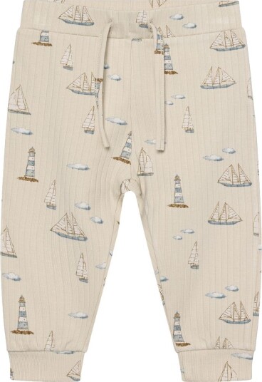 En Fant Pants Rib Aop Beige 68
