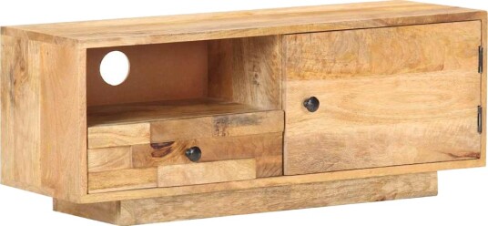 vidaXL TV-benk 90x30x35 cm heltre mango