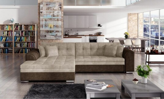 Hjørnesofa Eltap Sorento 296x194x78 cm Dora 22 Dora 28 Beige Venstre