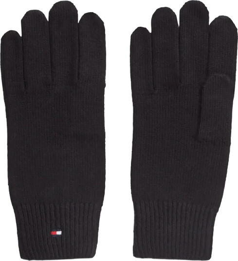 Tommy Hilfiger Th Flag Knit Gloves - Black - ONE SIZE