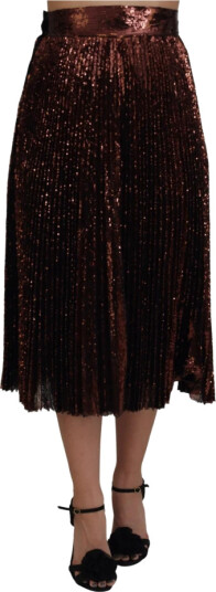 Dolce & Gabbana Dame Skjørt Brun S, Dolce & Gabbana Dame Skjørt Brun S,