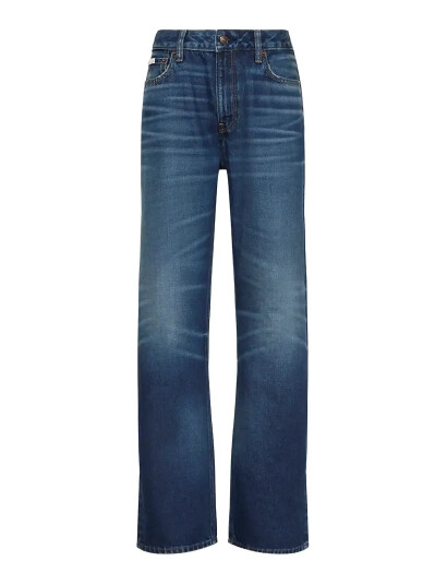 Calvin Klein Jeans Signature 90S Straight Dark Cres - Blue - LG/26