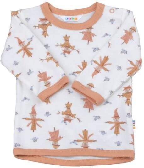 Joha Scarecrow Genser I Ull/bambus Off White/ Peach