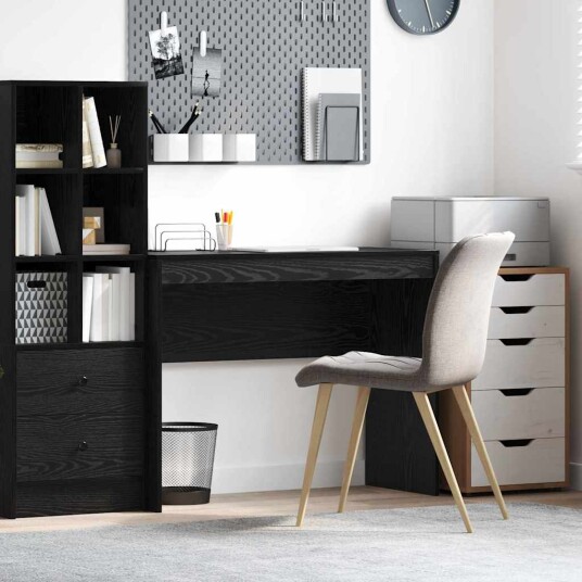  Svart Eik Skrivebord Svart eik Konstruert tre 100 x 40 x 76 cm