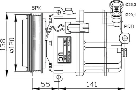 AC kompressor NRF 32313