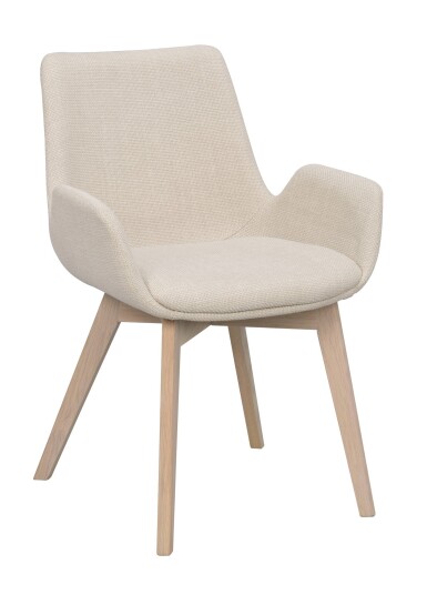 Rowico Home Drimsdale lenestol Beige stoff/hvitpigmentert eik bein Beige Rowico Home Drimsdale lenestol Beige stoff/hvitpigmentert eik bein Beige