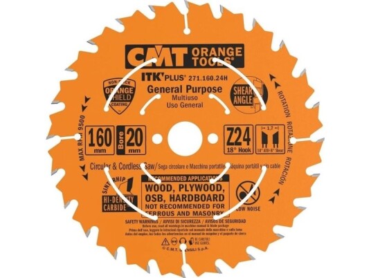 Cmt Kappeskive For Tre 271 160x1.7x20 Z24 18°