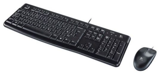 Logitech MK120 Tastatur og Mussett USB QWERTY Sort med Væskebestandighet