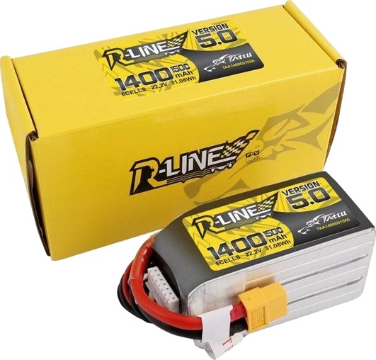 Tattu R-Line 5.0 1400mAh 22.2V 150C Lithium Polymer Batteri til Radiostyrte Leker