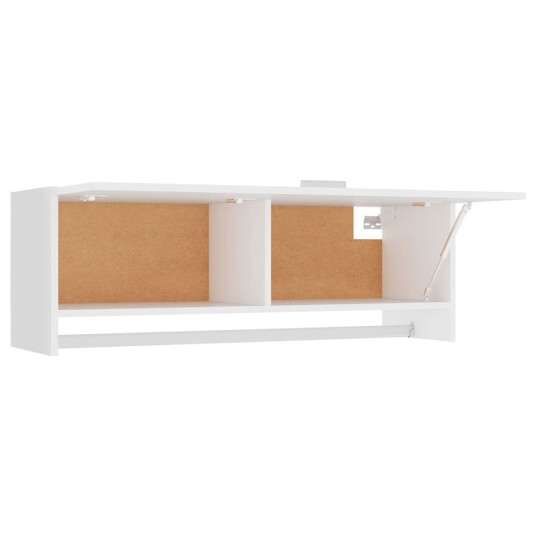 vidaXL Garderobeskap hvit 100x32,5x35 cm sponplate