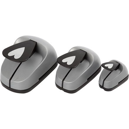 Diverse Lagdelt stansesett hjerte størrelse 25+49+75 mm 3 stk 1 pk