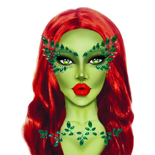 Leg Avenue Europe Face Jewels Green Poison Deluxe