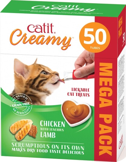 Catit Creamy Megapack Godbit Til Katt Kylling Og And 50 X 10 G