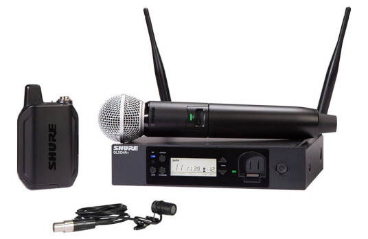 Shure Glxd124r+/85/sm58 Kombisystem 2.4 / 5.8 Ghz Rackmonterbar