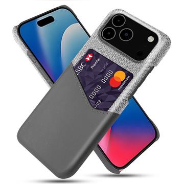iPhone 17 Pro Max KSQ Deksel med Kort Lomme   Grå