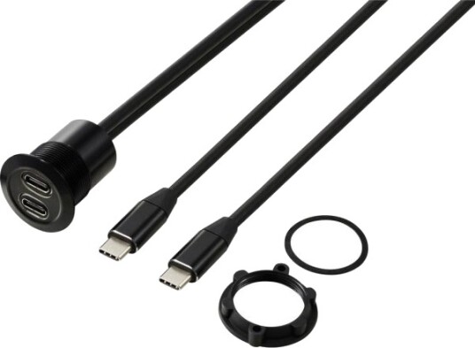 Usb-C® 3.1 2X Hunn/Hann 1 M Kabel Sort Tc-13376320 Tru Components