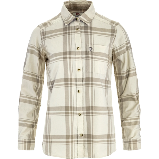 Fjellreven Women"s Övik Lite Flannel Shirt Chalk White fossil XS