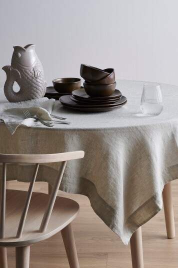 Ellos Home Duk Malva i 100% lin 140x140 cm Beige