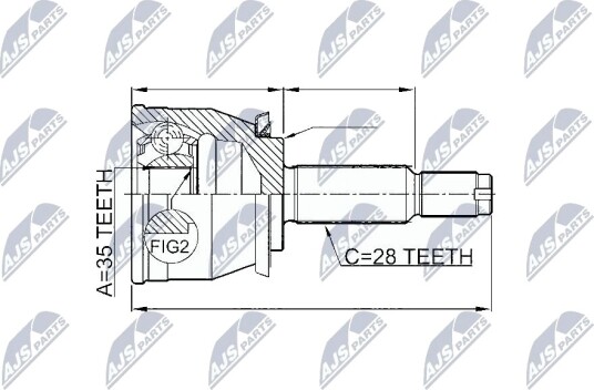 Nty Drivknute drivaksel NTY NPZ DW 026