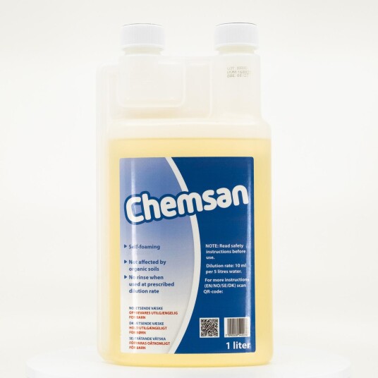 Chemisphere Chemsan 1 liter skummende syreholdig skyllemiddell Chemisphere Chemsan 1 liter skummende syreholdig skyllemiddell