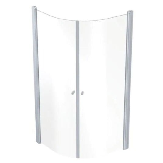 Ifö Showerama 10-4 Dusjhjørne aluminium/klart glass 900 x 900 cm, Baderom