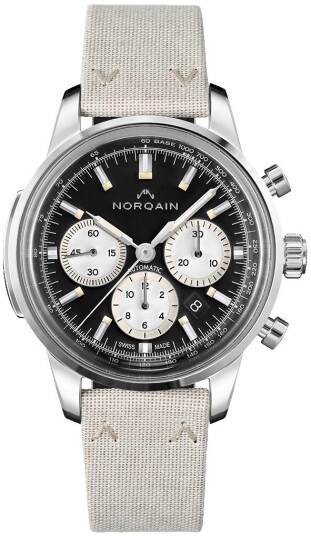 Norqain Herreklokke N2200S22C/B221/20INT.18S Freedom Sort/Lær Ø43 mm