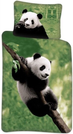 Licens Sengetøy 100x140 cm Sengesett med panda Sengetøy med dyr 100% bomull Licens Sengetøy 100x140 cm Sengesett med panda Sengetøy med dyr 100% bomull