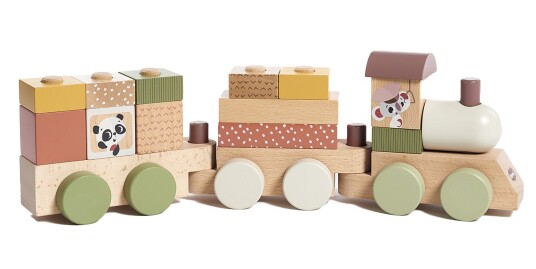 Tiny Love Stabletog / Wooden Stacking Train Boho Chic