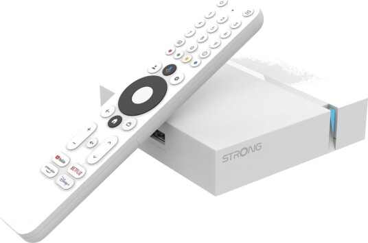Strong Leap S3+V2 Google TV Box 4K UHD strømmeenhet Hvit Strong Leap S3+V2 Google TV Box 4K UHD strømmeenhet Hvit