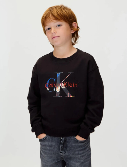 Calvin Klein Filled In Photo Fleece Mono Cn Black 170