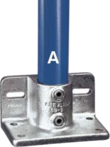 1 ½" rekkverksflens for fotlist KEE CLAMP