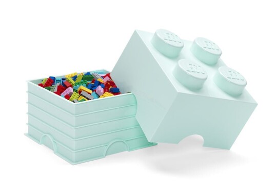 LEGO Storage Brick 4 oppbevaringsboks med lokk 25 x 25 cm aqua design collection LEGO Storage Brick 4 oppbevaringsboks med lokk 25 x 25 cm aqua design collection
