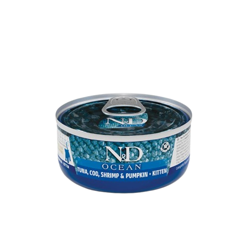 Farmina Kattemat Ocean Tunfisk & Kylling med Reinsdyr og Gresskar for Kattunger 30 x 70 g