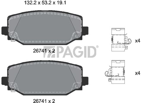 PAGID T4299N Bremseklosser PAGID T4299N Bremseklosser