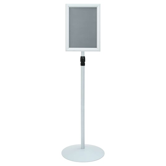 Pedestal plakatstativ sølv 33 x 33 x 123 cm PVC og stål Pedestal plakatstativ sølv 33 x 33 x 123 cm PVC og stål