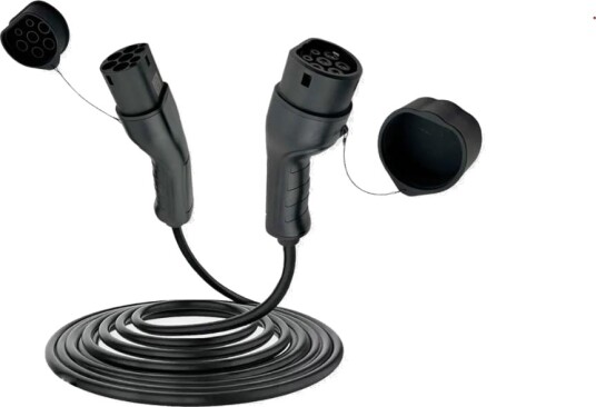 Roline Type 2 EV Ladekabel, Sort, Vinklet, IP54/IP65 Roline Type 2 EV Ladekabel, Sort, Vinklet, IP54/IP65