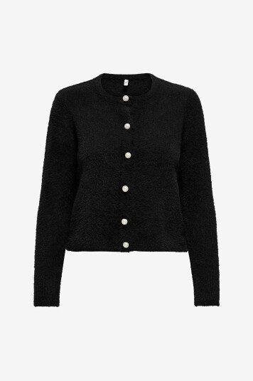 Only Kardigan onlPetra LS Pearl O neck Svart
