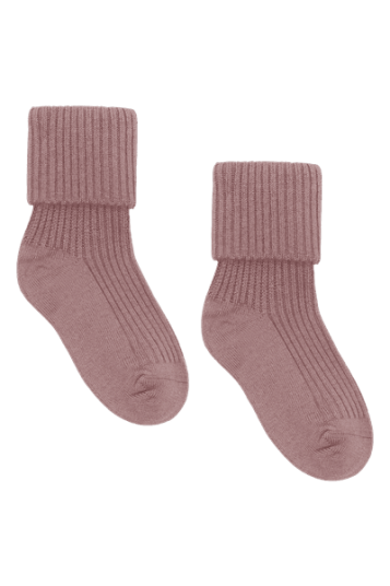 Hust & Claire Flosi 2pk sokker i ull/bambus til barn   pale mauve   17 18